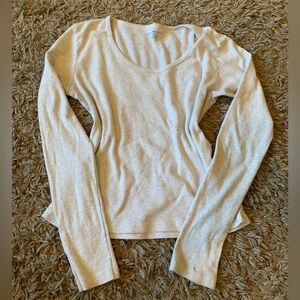 Brandy Melville light grey, Fitted Long Sleeve Tee